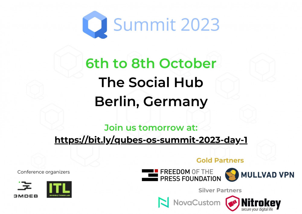 Qubes OS Summit 2023